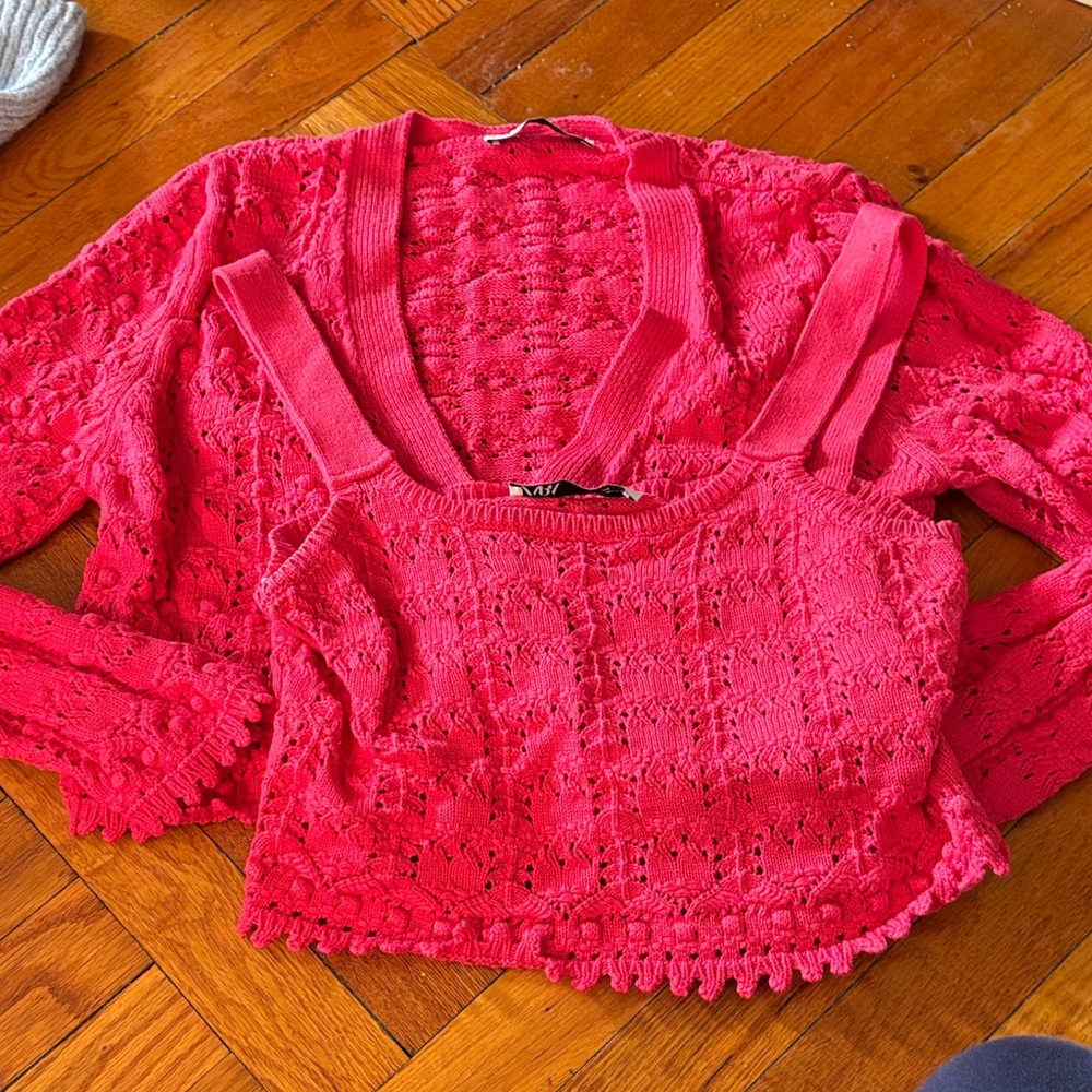 Zara Vibrant Red Knit Top